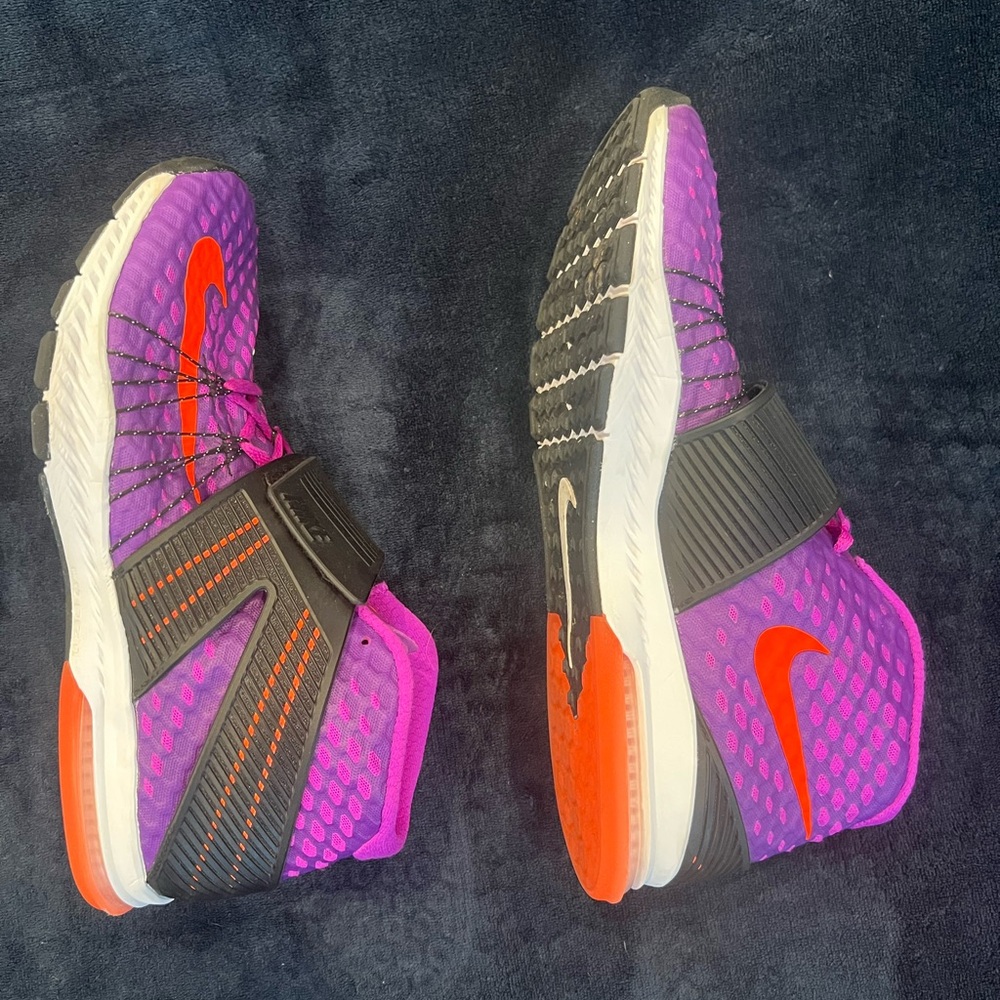 Nike Romaleos 3 Weightlifting Shoes Purple/Orange Men’s 11.5 (835657-560) - Picture 3 of 7